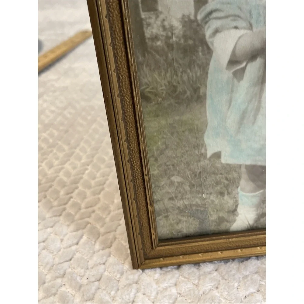 Vintage‎ Gold Wooden Double Picture Photo Frame Ornate  10